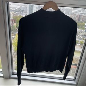 Everlane funnel neck sweater navy